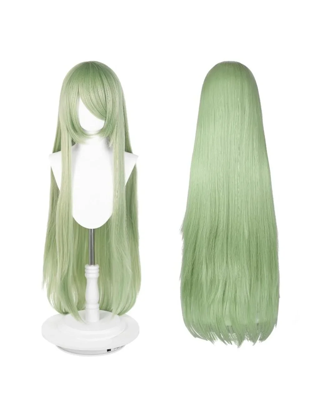 Women's Light Green 100 Cm Heat Resistant Universal Straight Costume Long Wigs